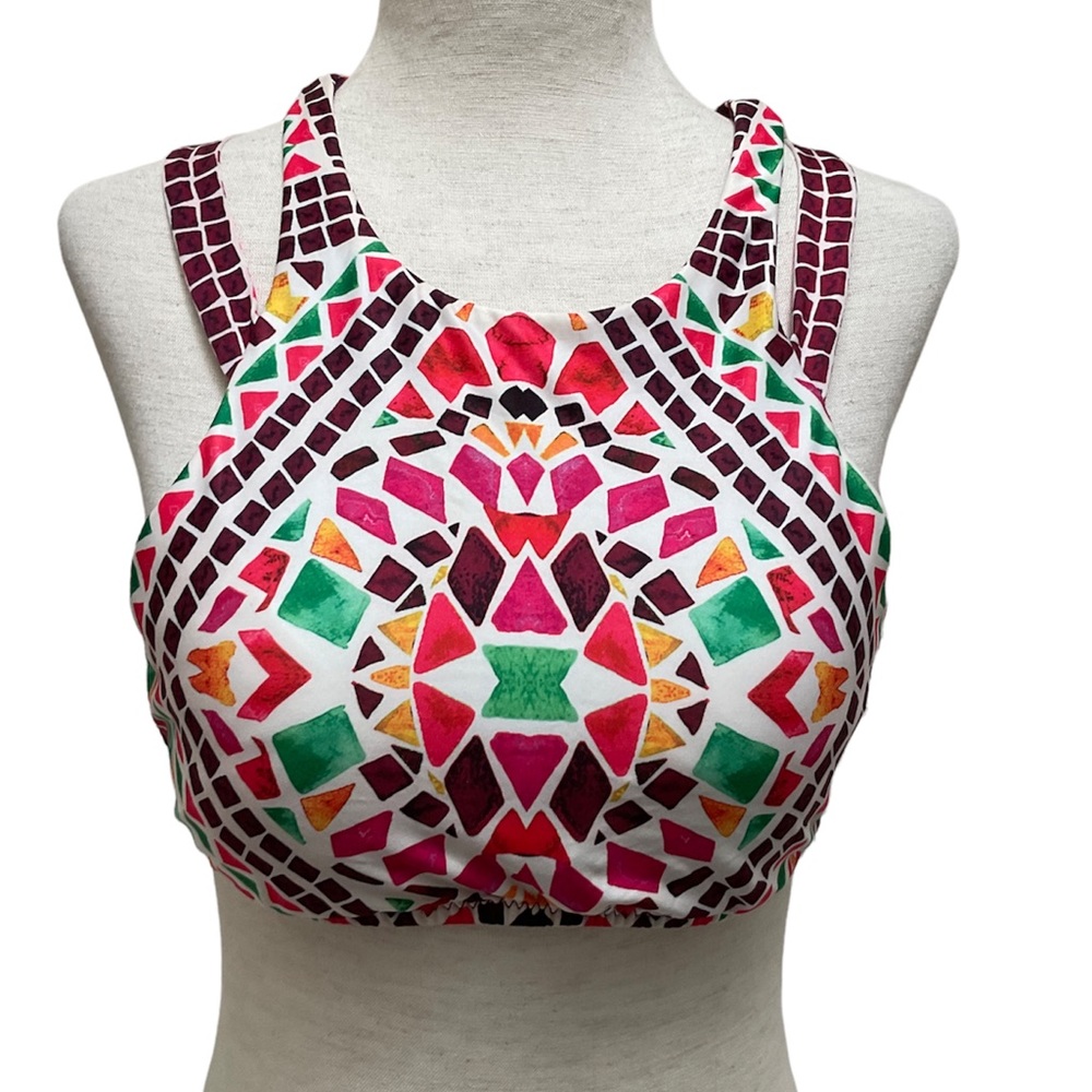Becca Colorful Swim Top Medium